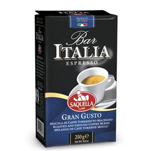 Saquella Bar Italia Gran Custo Ground Coffee 12 / 250g