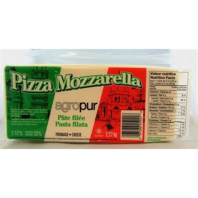 Agropur Mozzarella Blocks 17% 2.27kg
