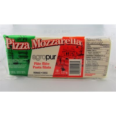 Agropur Mozzarella Blocks 20% 2.27kg