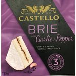 Brie w / Garlic & Pepper Cups Castello 12 / 125g