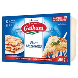Galbani Natural Pizza Mozzarella 20% Bars 12 / 500g