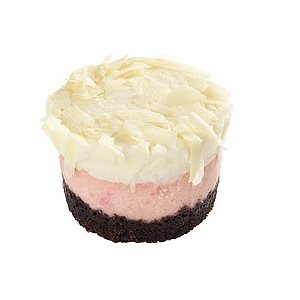 92101 Mini 2" Raspberry White Choc Cheesecake 48ct