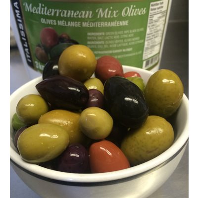 Mediterranean Mixed Olives in Brine 3kg Italissima
