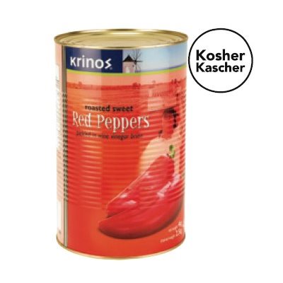 Krinos Roasted Sweet Red Peppers 4 / 5.5lb