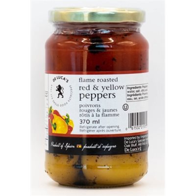 De Luca's Roasted Red & Yellow Peppers 12 / 370ml