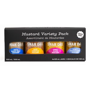 Smak Dab Mustard Variety Pack *BLACK* 4 / 125ml